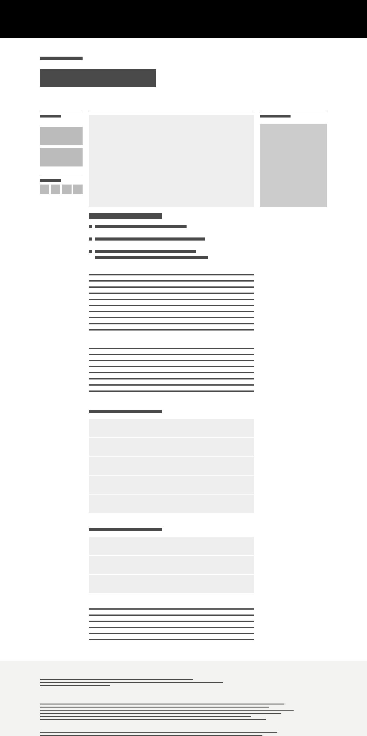 representation of a page archetype featuring an article